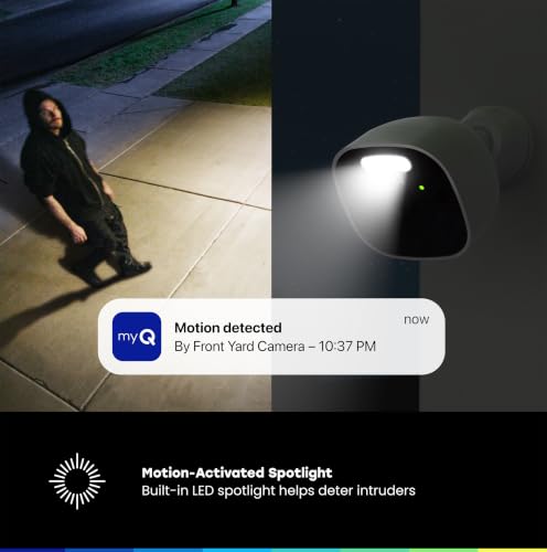 2K Wireless Outdoor Battery Camera with Color Night Vision & Spotlight - 1 Pack