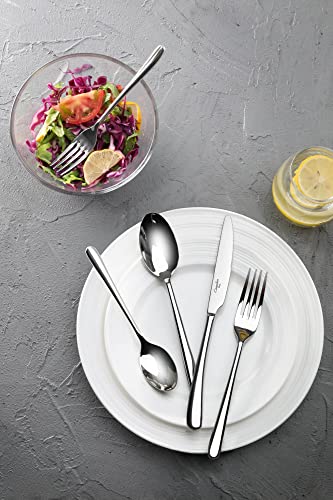 Cangshan Rain II 20-Piece Stainless Steel Flatware Set - Mirror Finish, Ergonomic Handles