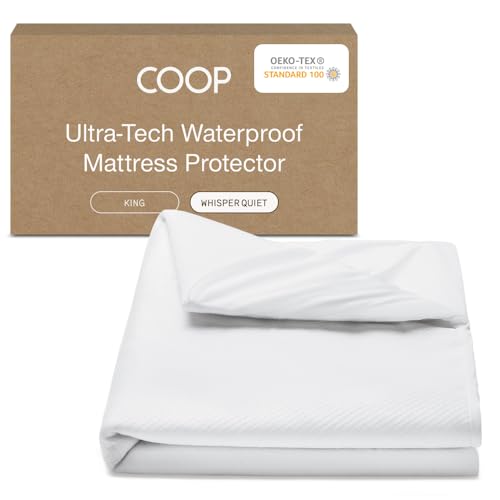 Coop Home Goods Ultra-Tech King Waterproof Mattress Protector - 78x80, Noiseless & Machine Washable