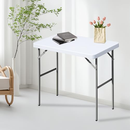 White 2.7ft Folding Plastic Table - Indoor & Outdoor Event Desk