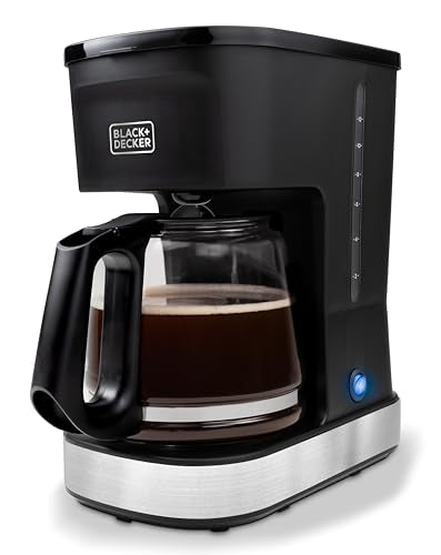 BLACK+DECKER 12-Cup Drip Coffee Maker with Vortex Showerhead, Keep Warm, Stainless Steel