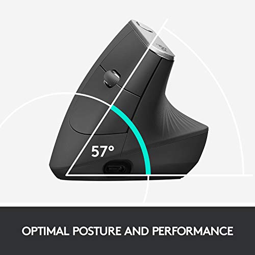 Ergonomic Wireless Mouse with Vertical Design - Graphite (Variation 1)