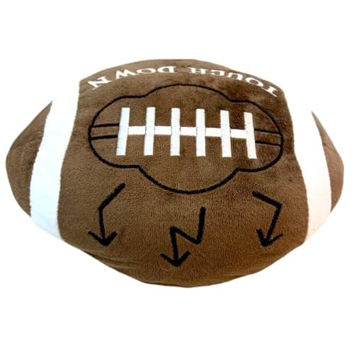 GiftExpress 2 Pack Football Plush Pillows - 12" Soft Fluffy Cotton Stuffed Football Shaped Throw Cushion Decor - Cuddly Game Day Sports Gifts for Kids & Adults
