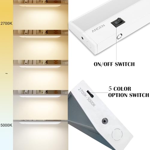 12-Inch Under Cabinet LED Lighting Kit Dimmable 10W Warm White to Daylight