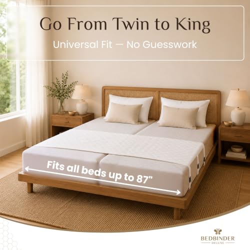 Bedbinder Deluxe Split King Bed Bridge for Adjustable Bed - S, M, L, XL