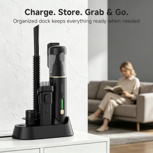 dreame VBP20-B 4-in-1 Car Vacuum Cleaner with Charging Dock, Cordless Handheld