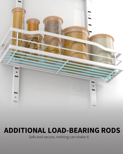 Moforoco White 9-Tier Over The Door Pantry Organizer - Narrow 12.2" Shelf
