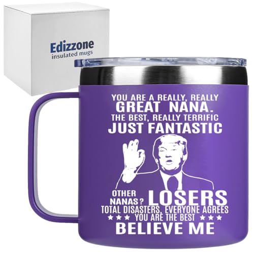 14oz Nana Gifts Stainless Steel Coffee Mug - Perfect Gift for Nana from Granddaughter