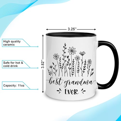 Grandma Best Ever Mug 11oz — Hyturtle Grandma Gift Set with Keychain