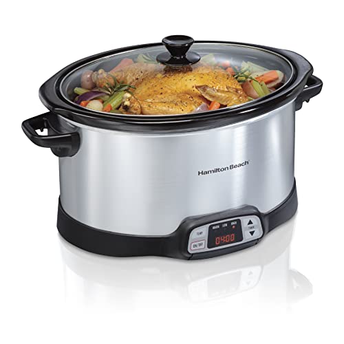 Hamilton Beach 8 Qt Programmable Slow Cooker with Timer & Removable Stoneware