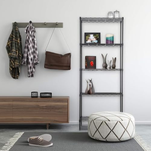 5-Tier Wire Shelving Unit, Heavy Duty Metal Storage Rack for Kitchen Garage