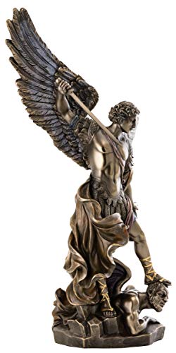 Archangel St. Michael Statue - 14.5-Inch Cold Cast Bronze Religious Figurine