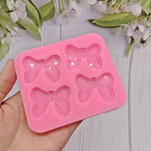 2PCS Mouse Bows Silicone Molds for Cake Cupcake Decoration, Bowknot Cartoon Butterfly Tie Fondant Mold for DIY Candy Chocolate Pudding Crafts Mould Baby Shower Party Supplies