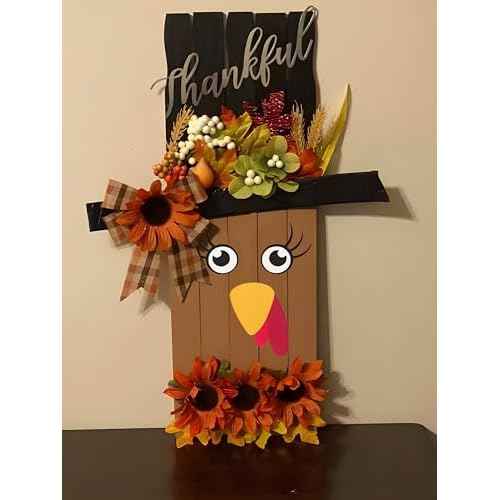 28 Pcs Turkey Face Vinyl Decals Turkey Faces DIY Craft Vinyl Art Stickers, Turkey Face Wall Decals Stickers Halloween Fall Thanksgiving Christmas Glass Window Sticker