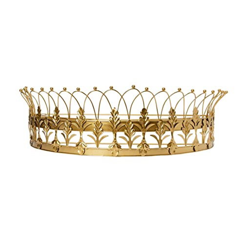Creative Co-Op Gold Metal Curtain Crown Decorative Wall Mount Canopy
