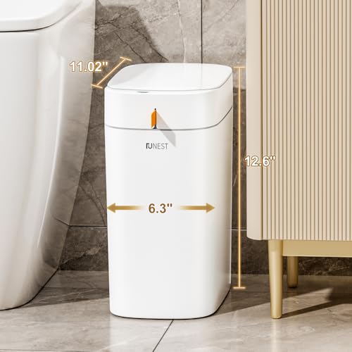 Rechargeable Motion Sensor Bathroom Trash Can with Lid - USB Model