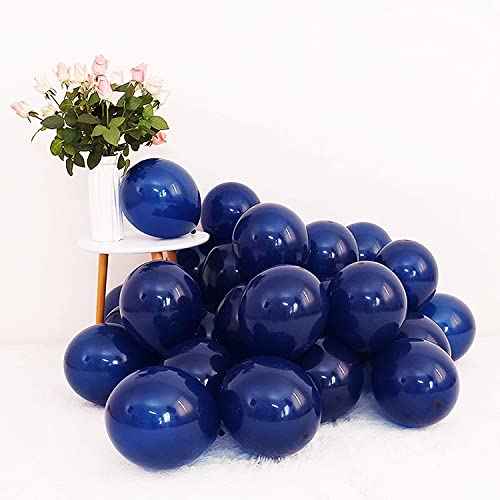 Abbaoww 100 Pcs Navy Blue Balloons 10 Inch Strong Latex Balloons for Party Decoration, Birthday, Wedding, Anniversary, Christmas and Arch Supplies