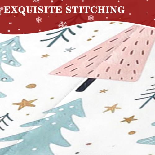 Nesker Pastel Christmas Tree Twin Zipper Bedding Set for Kids - 3 Pieces
