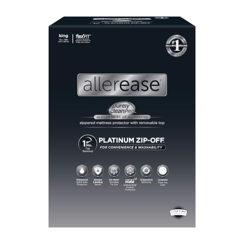AllerEase Platinum Zip-Off Top Waterproof Mattress Protector King