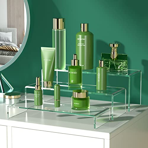 12-Inch Acrylic Display Risers Set of 6 - Clear Stand for Jewelry, Collectibles, Retail Items