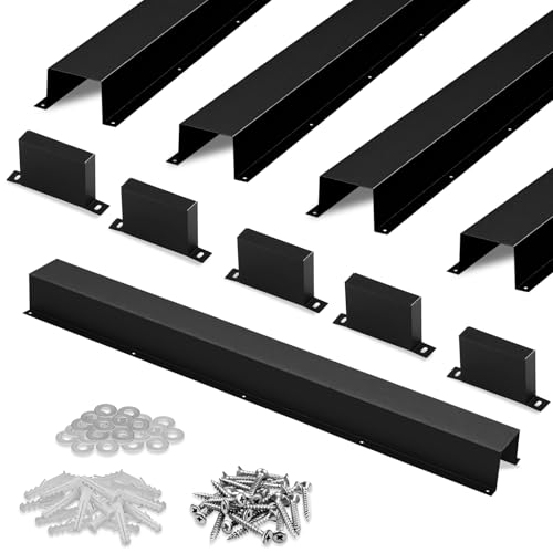 Moxweyeni Black Metal Line Set Cover Kit - 4x3 inch x 40 inches, 5 Pack for AC & Heat Pumps