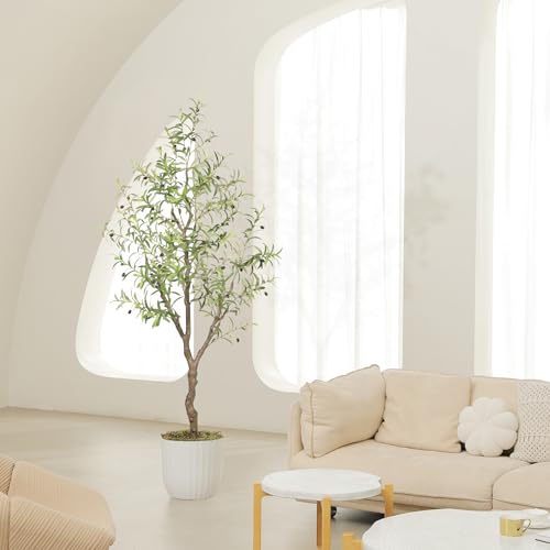6ft Artificial Olive Tree with Lifelike Fruits for Indoor Decor