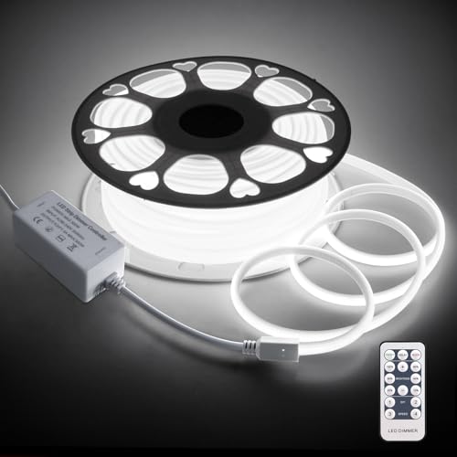 Outdoor Waterproof 100FT COB LED Strip Lights - Dimmable, High Density, Super White 6000K