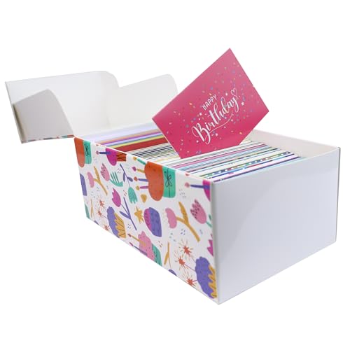 Bulk Assorted Happy Birthday Cards Set with Envelopes & Gold Seals - 120 Unique 4x6 Greeting Cards for All Occasions