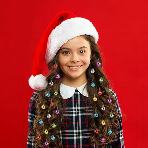 CCINEE 24 pcs Colorful Christmas Beard Ornaments with Clips - Men & Women