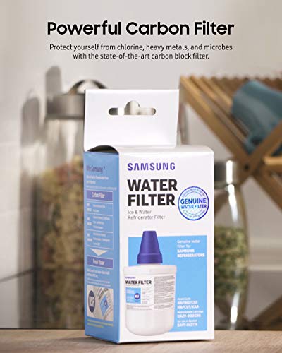 Samsung HAFCU1/XAA Genuine Refrigerator Water Filter, Reduces 99% of