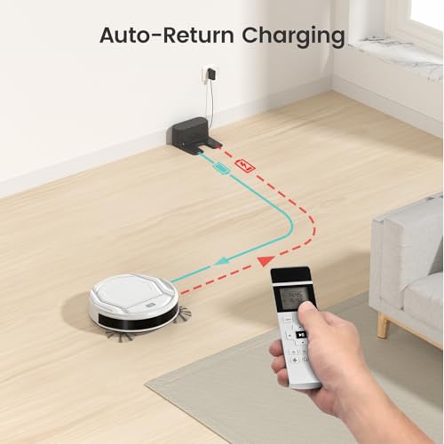White Lefant M210 Pro Robot Vacuum Cleaner with Powerful Suction & 6 Cleaning Modes
