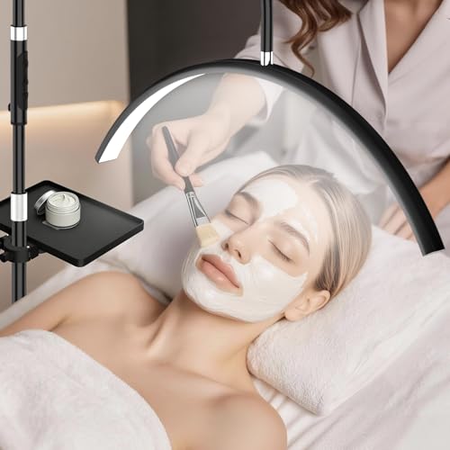Dimmable Half Moon Floor Lamp for Salon & Home Esthetic Lighting