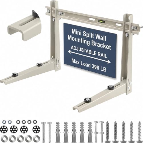 Heavy Duty Mini Split Wall Mount Bracket 396lb Support for 7000–12000 BTU AC