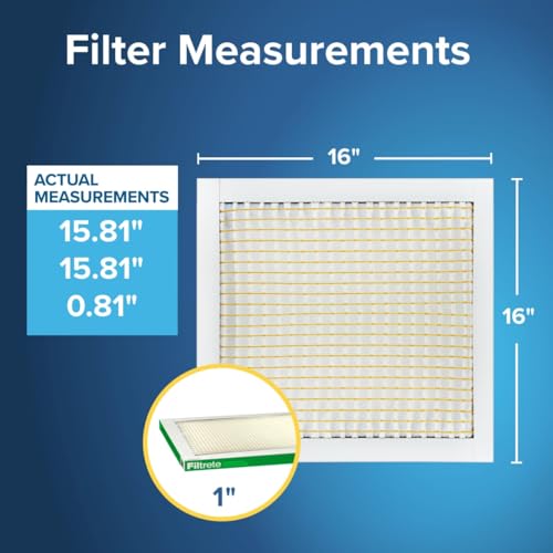 16x16x1 Air Filter - MPR 700, MERV 8 Pleated Furnace Filter, 3-Pack