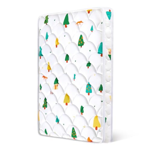 Mini Crib Mattress 38x24x4 Forest - Firm Support, Hypoallergenic, Noiseless