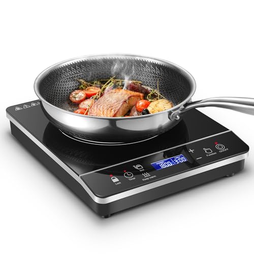 Portable Induction Cooktop 1800W with Touch Control & Timer