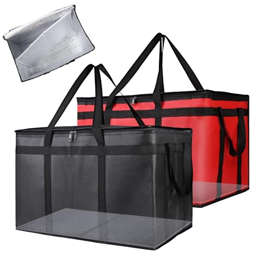 Bodaon Catering Bag with Removable Hard Bottom, XXX-Large, 2Pk, Black