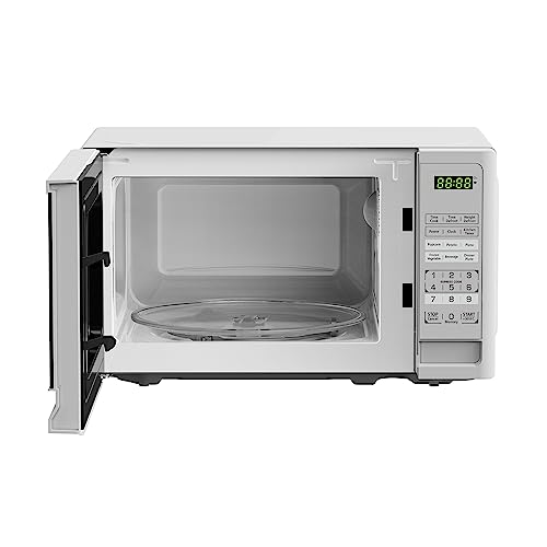 Black+Decker White 0.7 Cu. Ft. Compact Countertop Microwave Oven 700W