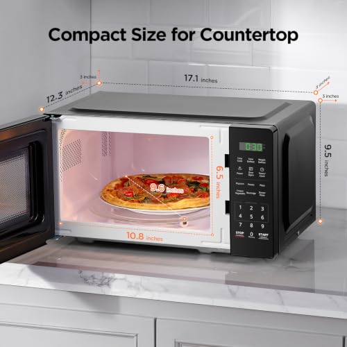 BLACK+DECKER 0.7 Cu Ft Countertop Microwave Oven, 700W, Child Safety, Black
