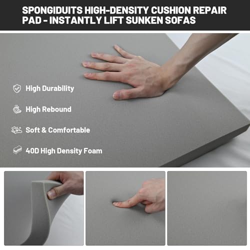 Arched Couch Cushion Support 24x24x2.4 Inch Grey Set of 3 - Sagging Sofa Support