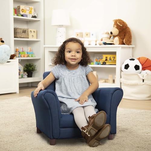 Melissa & Doug Denim Fabric Child’s Armchair (Kid’s Furniture, 23”L x