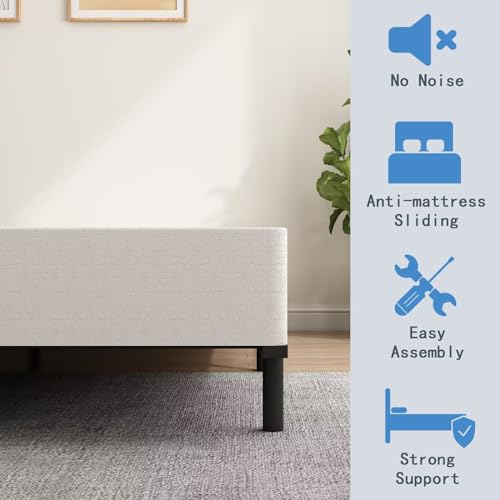 Heavy Duty Metal King Box Spring 5 Inch Low Profile Mattress Foundation