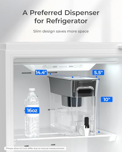Waterdrop WFD-40L-A Water Filter Dispenser - Alkaline Filtration, Black - Upgraded Alkaline Variation