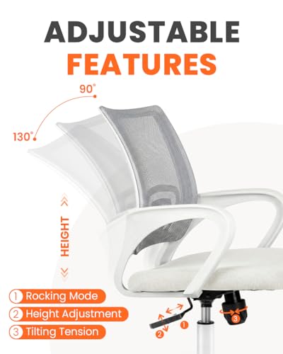 NEO CHAIR Ivory Office Mesh Ergonomic Computer Desk Chair - 1 Pack