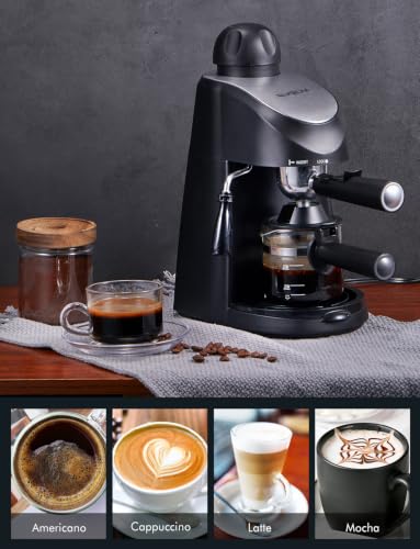 Elysium Espresso Machine with Milk Frother for Cappuccino Latte Home Use