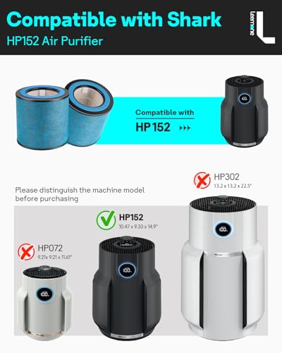 Leemone HP152-2p Replacement Filter for Shark HP150 Series Air Purifiers