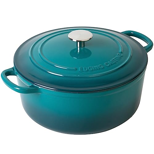 Darkcyan 5.5 Quart Enamel Cast Iron Dutch Oven with Lid & Dual Handles