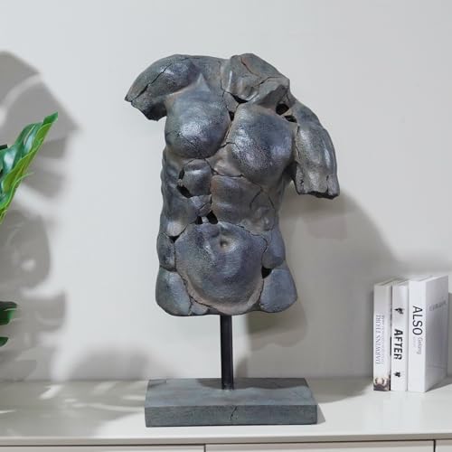 Cynkeyee Man Variation Greek Male-Torso Bust Sculpture - Abstract Modern Art Statue