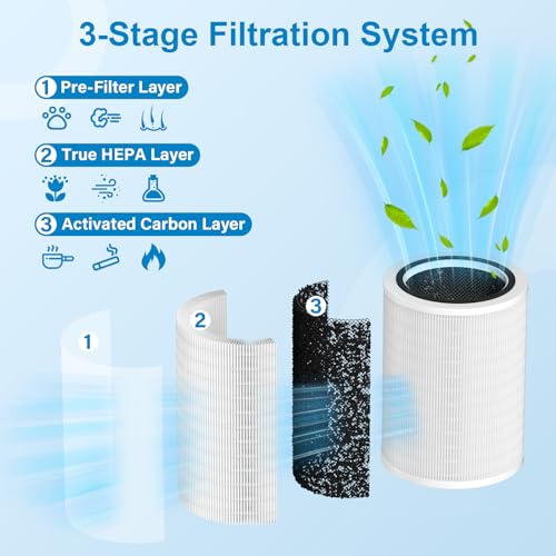 HEPA Replacement Filter Set for Clorox Air Purifier 11010 & 11011 - 2 Pack