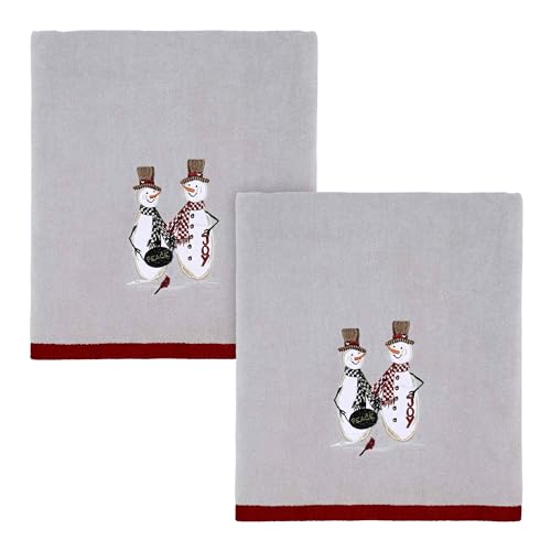 Avanti Country Friends 2-Pack Christmas Cotton Bath Towels, 27x50 Inches